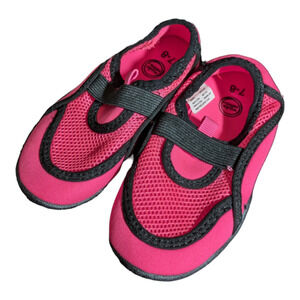 Youth Water Swimming Shoes Neon Pink/Black Wonder Nation Size 7-8